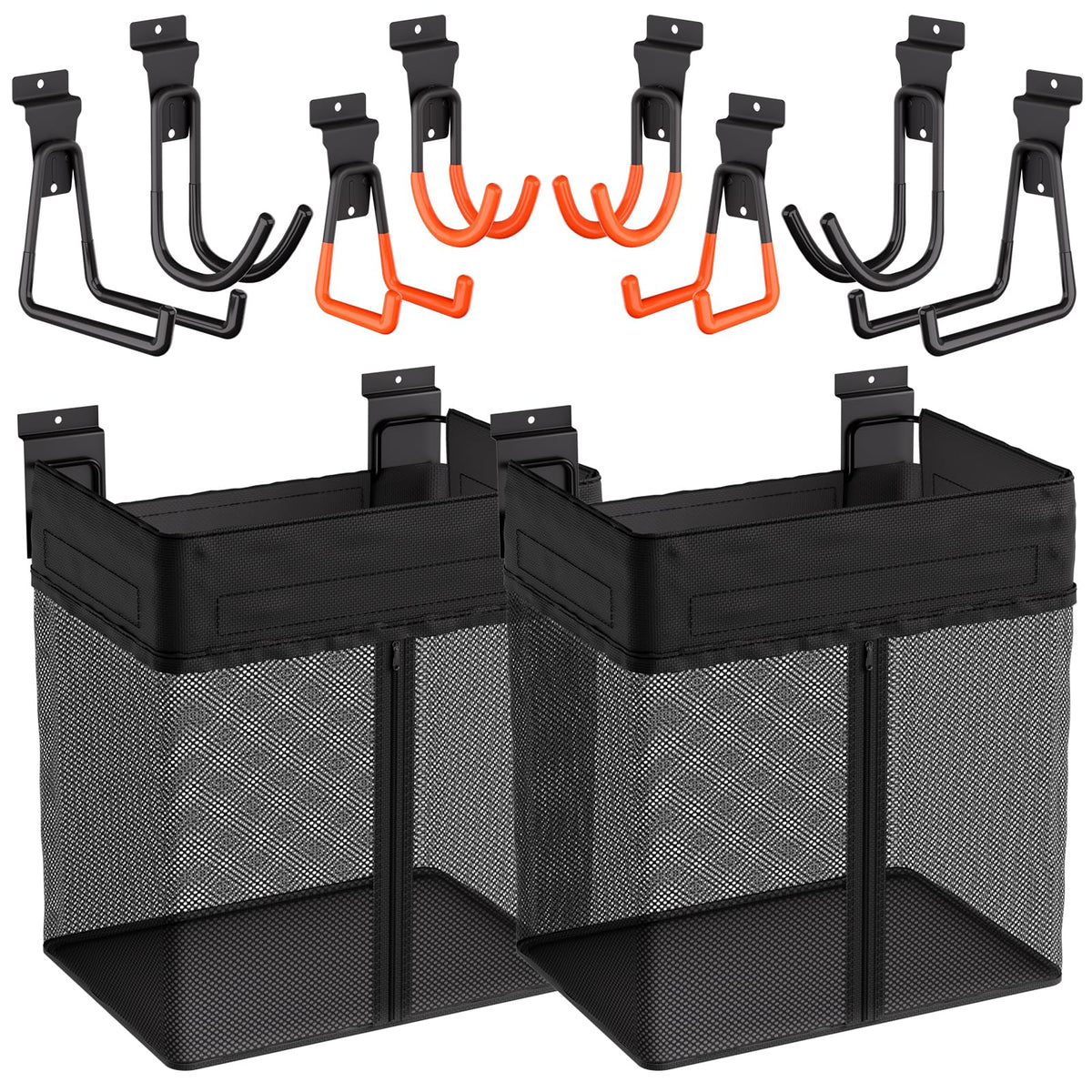 INCLY 10PCS Slatwall Accessories Kit, 2 Pack Large Mesh - Image 1