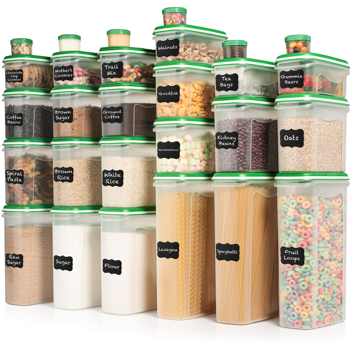 Airtight Food Storage Containers with Lids 56 Pc - 28 Containers - Image 1