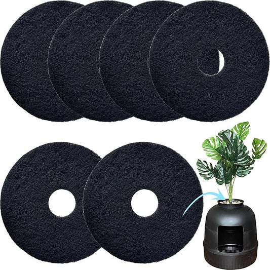Cat Litter Box Replacement Filters for Hidden Litter Box Cat, Activated Charcoal Filters Replacement to Absorb Odors and Litter Box Deodorizer for Hidden Enclosure Litter (6 Pack)