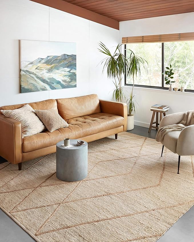 Loloi Bodhi Collection BOD-02 Ivory/Natural 5'-0" x 7'-6" Area Rug