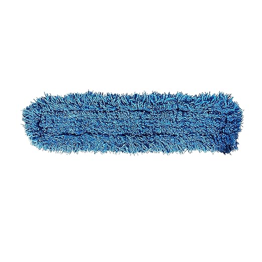 Rubbermaid Commercial Twisted Loop Synthetic-Dust Mop, 36-Inch Length x 5-Inch Width, Blue, Heavy Duty Mop for Floor Cleaning Office/School/Stadium/Bathroom