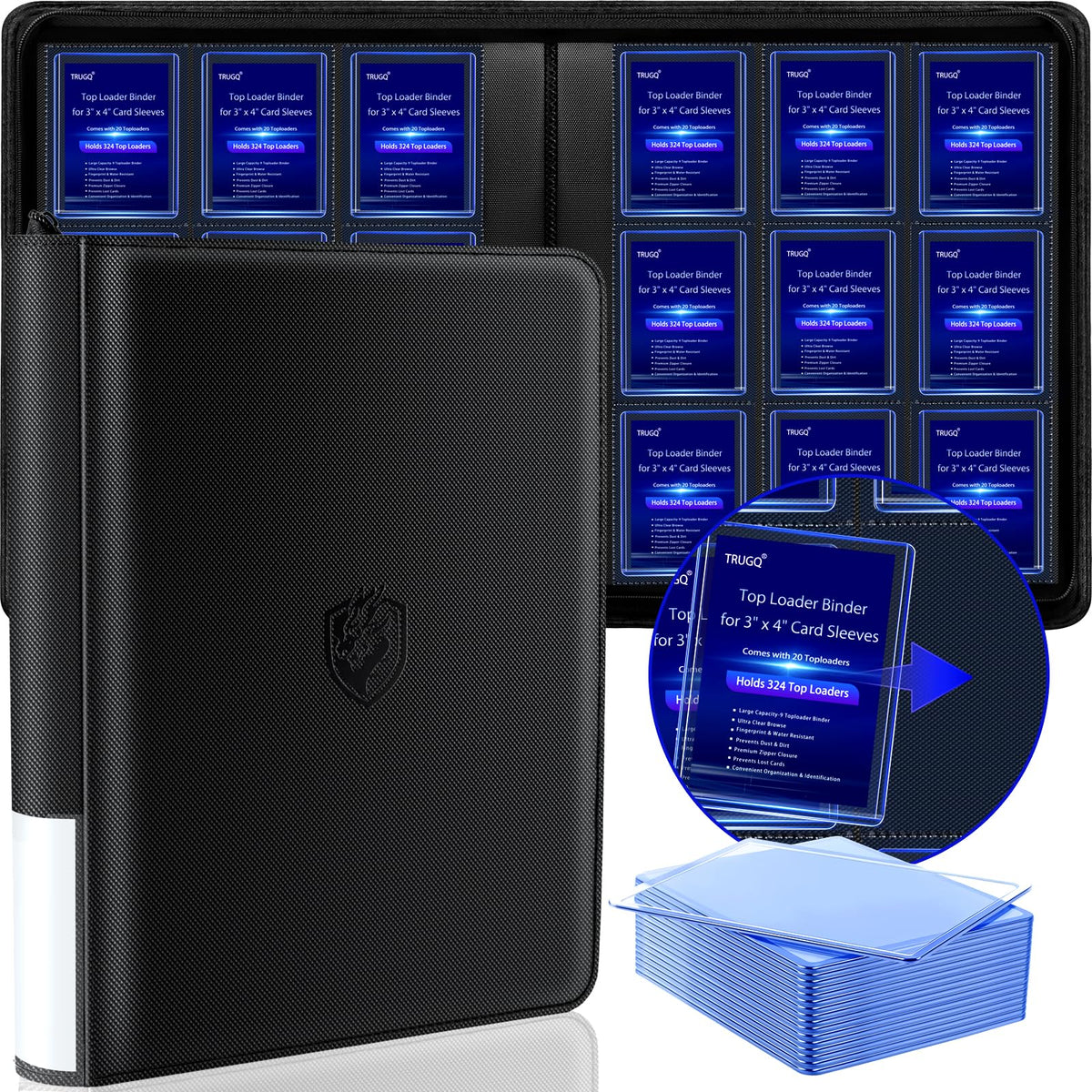 Toploader Binder Holds 324 Toploaders - 20 Toploaders - Image 1