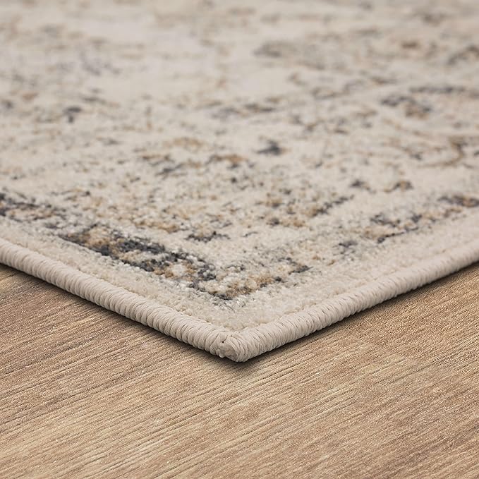 Mohawk Home Kinston Traditional Ornamental Beige 3' x 5' Area Rug Perfect for Kitchen, Living Room, Dining Room
