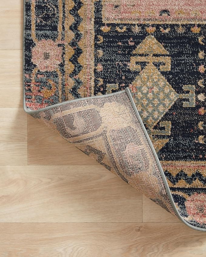 Loloi Jocelyn Collection JOC-06 Rose/Rose 6'-7" x 9'-7" .38" Thick Area Rug