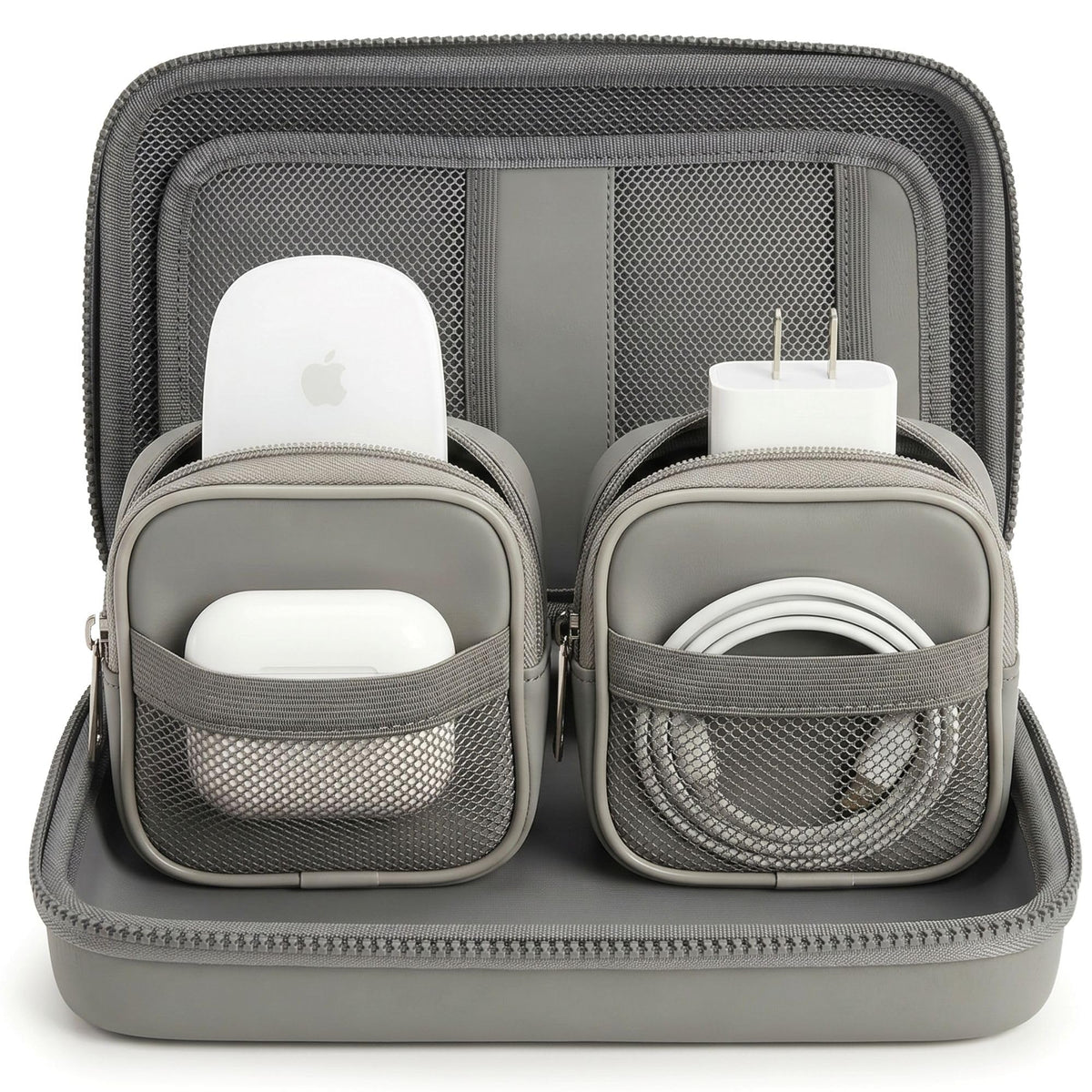 Mid-Size Tech Organizer with Removable Pouches – Hard Shell - Image 1