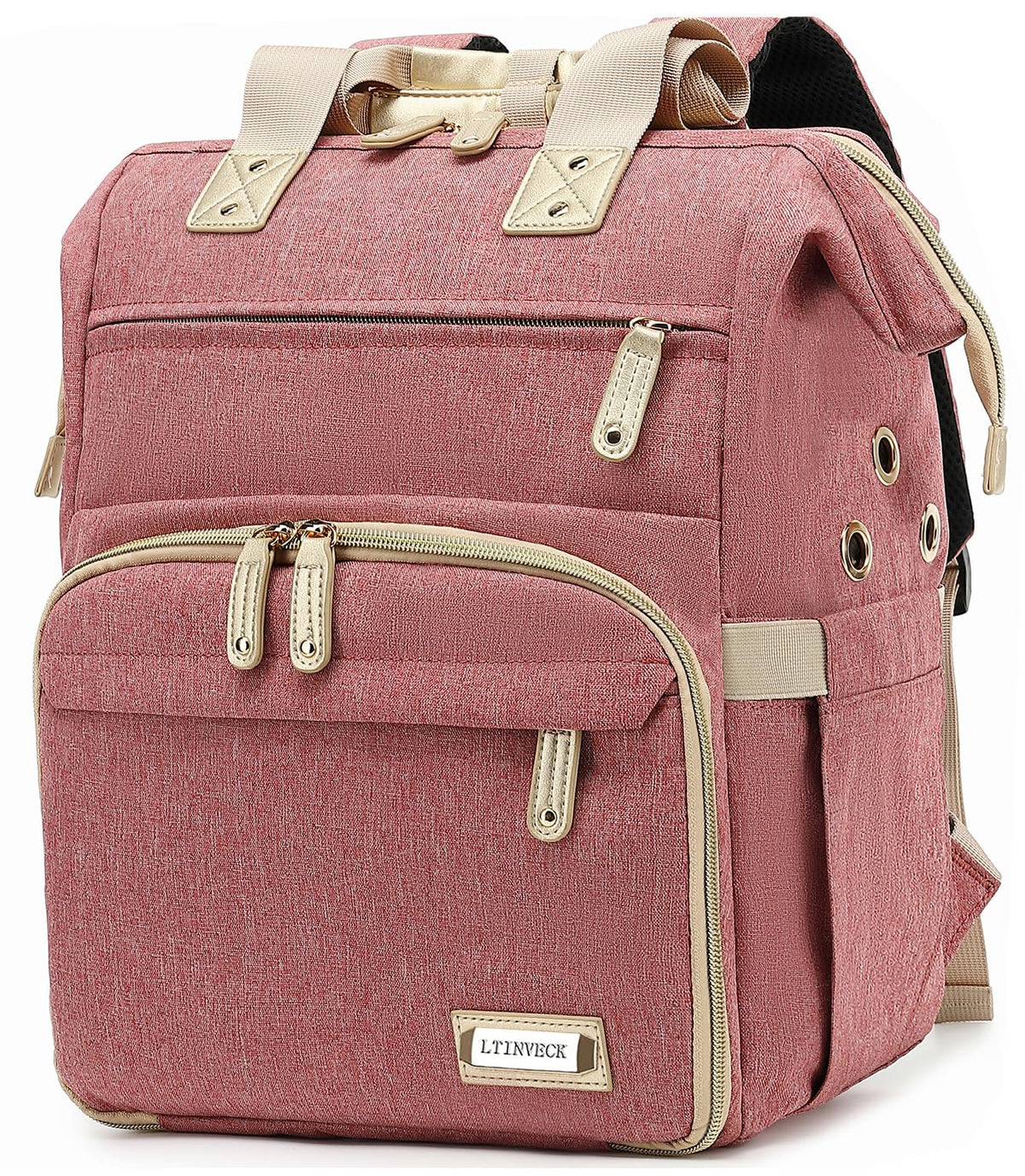 LTINVECK Knitting Bag Backpack,Yarn Storage Organizer - Image 1