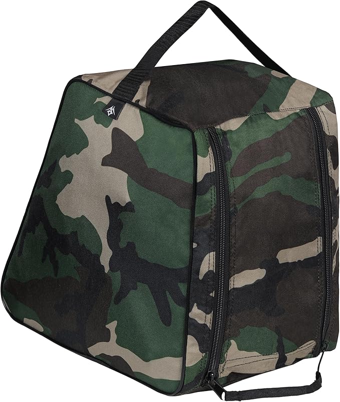 Shoe Bag Waterproof Sports Golf Boot Bag | Odor-Resistant Gym Kit Organiser Storage | Hiking Travel Dust-Proof Storage Bag for Wellington, Cowboy, Football, Rugby, Cricket Shoe (Green Camo)