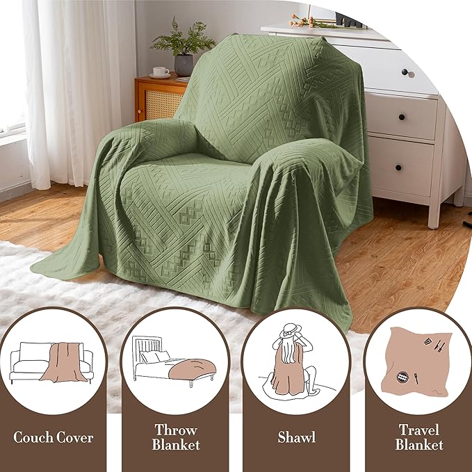 Waterproof Recliner Chair Cover, Anti-Slip Reclining Chair Covers, Pet-Friendly, Washable, Durable and Breathable Couch Covers – Reversible Design for Sofa Protection(71x71in/Green)