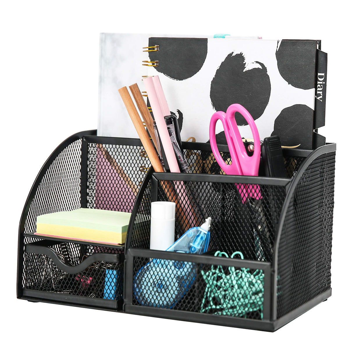 Exerz Desk Organizer 7 Compartment Pencil Holder Office Tidy - Image 1