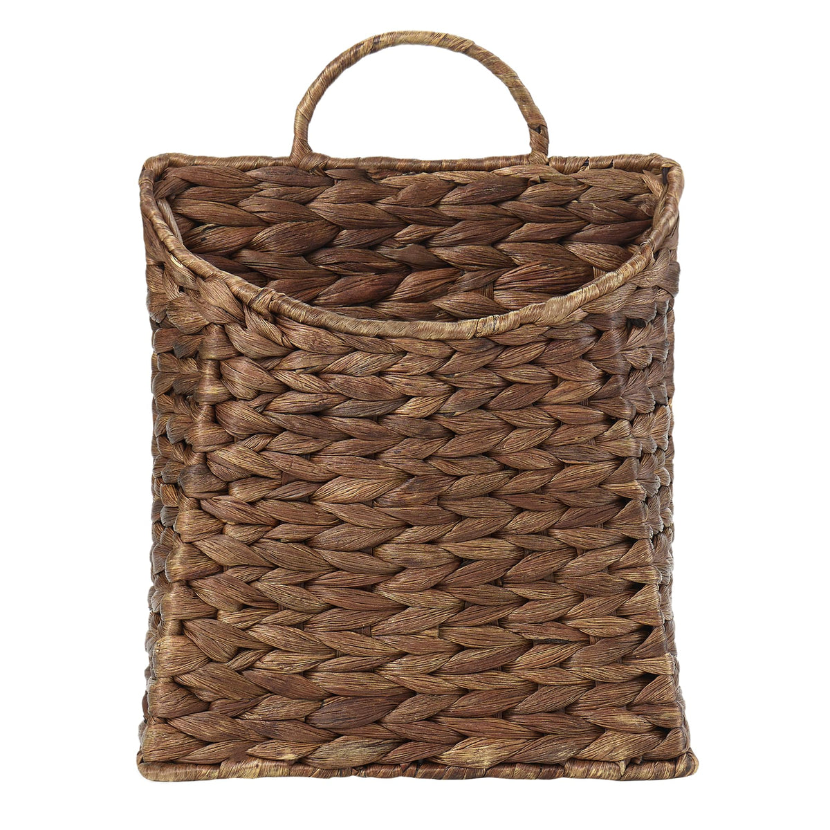 Water Hyacinth Hanging Wall Basket, Handwoven Wicker Wall Hanging - Image 1