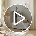6Cube Storage Organizer Modular Stackable with Doors White - Image 8