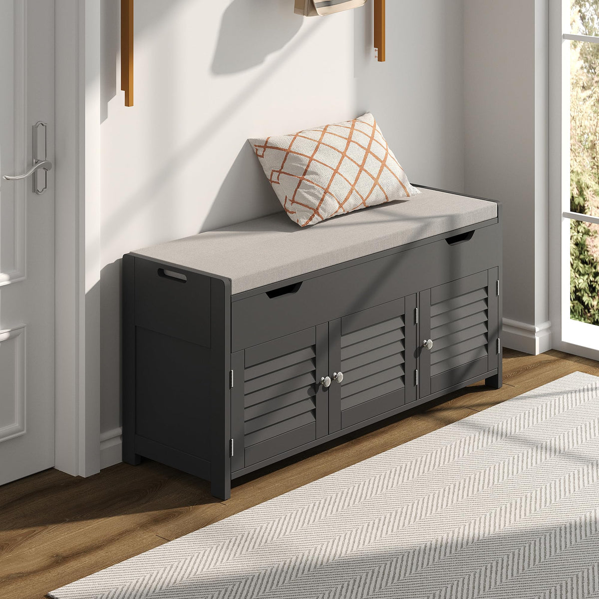 ChooChoo Shoe Storage Bench with Lift Top Storage & - Image 1