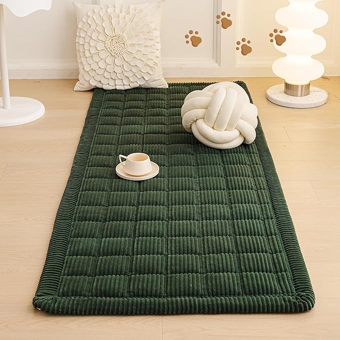 MEETSKY Couch Cover for Dog Washable, Non-Slip Sofa Protector Pet Friendly Sofa Covers for 2 Cushion Couch Soft Furniture Covers for Loveseat Dog Mats for Couches, 27.6" x 59", Moss Green