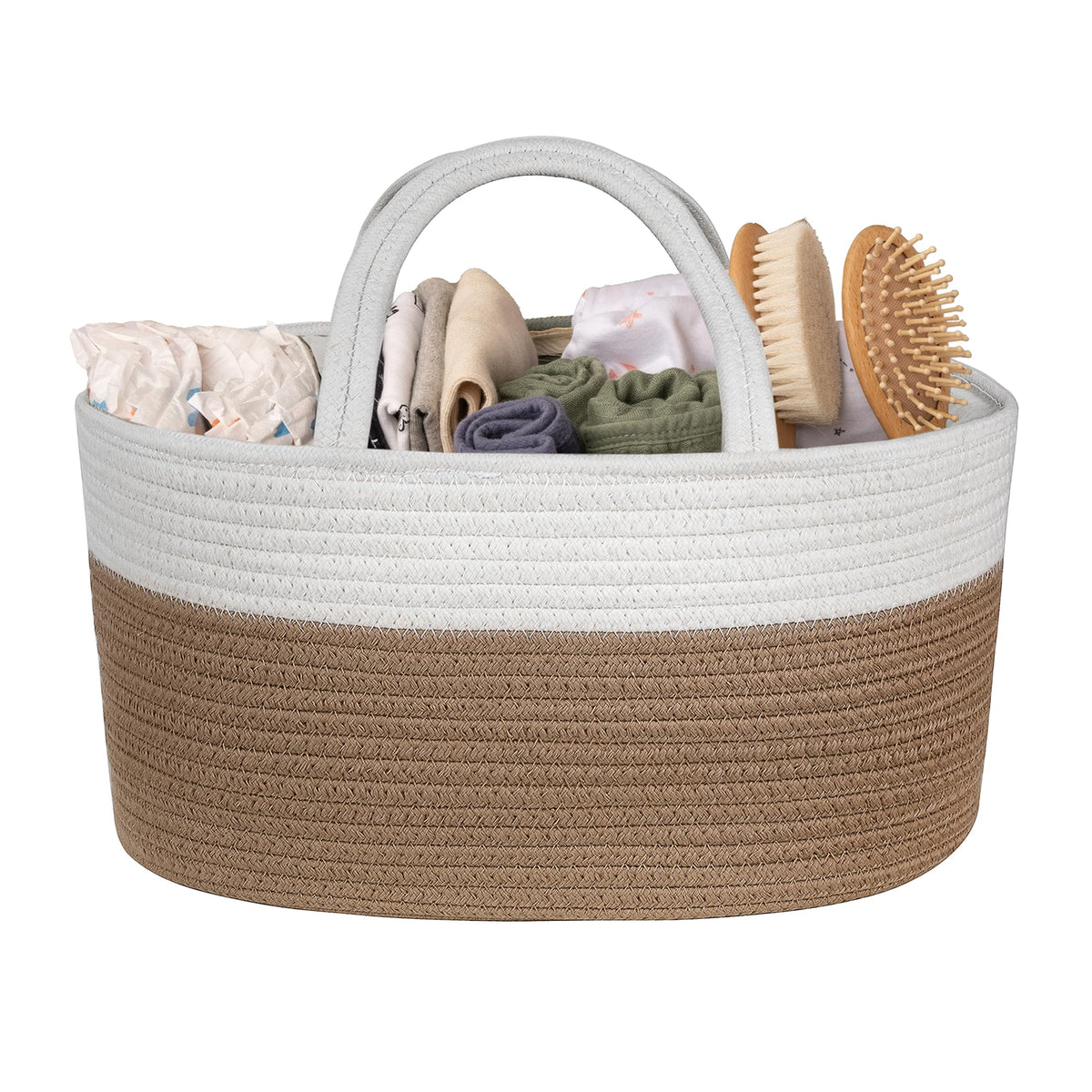 Natemia Diaper Caddy Organizer - Portable Rope Handles & 3 - Image 1