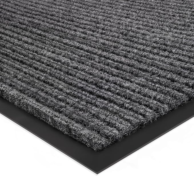 Durable Front Door Mat, Heavy Duty Indoor Outdoor Doormat, 48” x 36” Low Profile Outdoor Mats for Home Entrance, Stain and Fade Resistant Shoe Scraper Mat, Ideal for High Traffic Area
