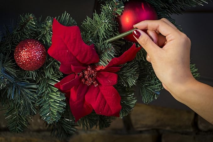 Scentsicles Spiced Pine Cones Scented Christmas Ornaments with Hooks - 2 Bottles (12 Sticks Total)