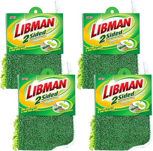 2-Sided Microfiber Mop Refill Case of 4