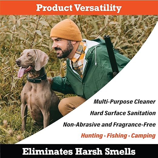 SNiPER II Disinfectant Cleanser and Odor Eliminator, Cleaner for Outdoor Disinfecting Purposes, Use for Hunting, Fishing, and Camping, Made in the USA, 8 Ounce Spray Bottle, 2-Pack