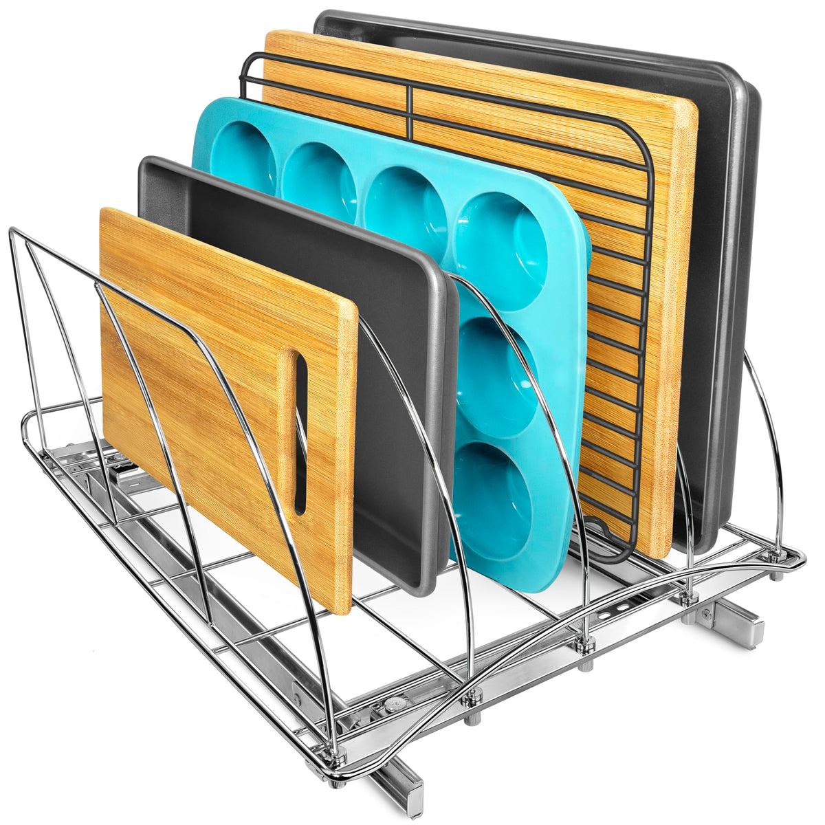 LYNK PROFESSIONAL® Pull Out Cookie Sheet Organizer for Cabinet – - Image 1
