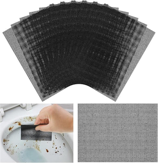 Skyley 12 Pack Flexible Scrubbing Screen Cleaning Mesh for Household 5.5 x 4 Inch Cleaner Toilet Hard Water Ring Remover Scouring Pad Abrasive Grit Cleaning Screen for Remove Carbon, Rust and Scale