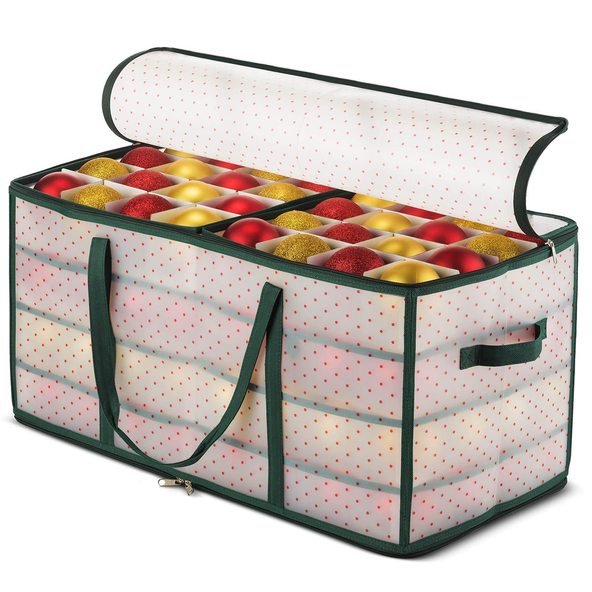 ZOBER Christmas Ornament Storage Box Plastic - Stores 128 - Image 1