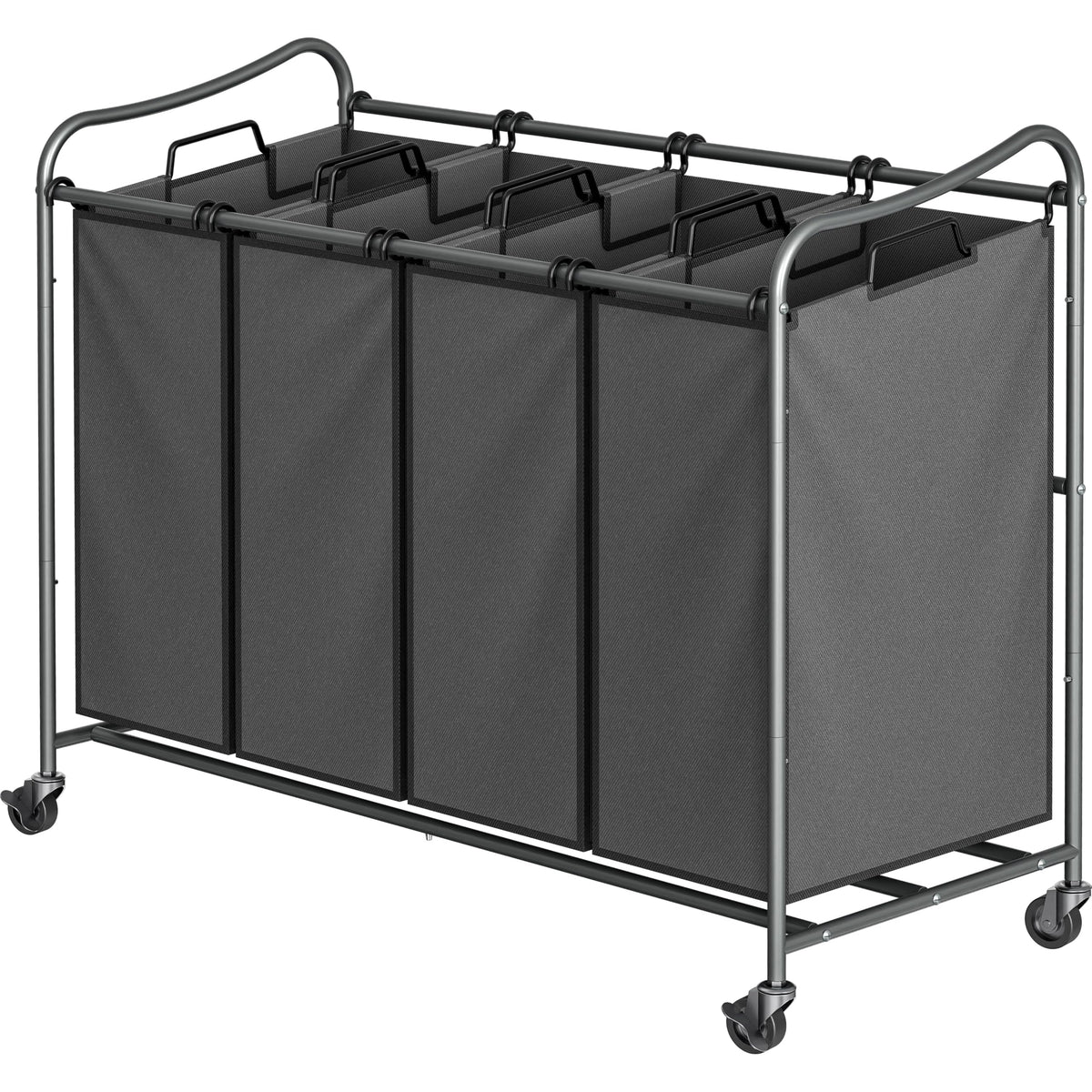 Simple Houseware 4-Bag Heavy Duty Laundry Sorter Rolling - Image 1