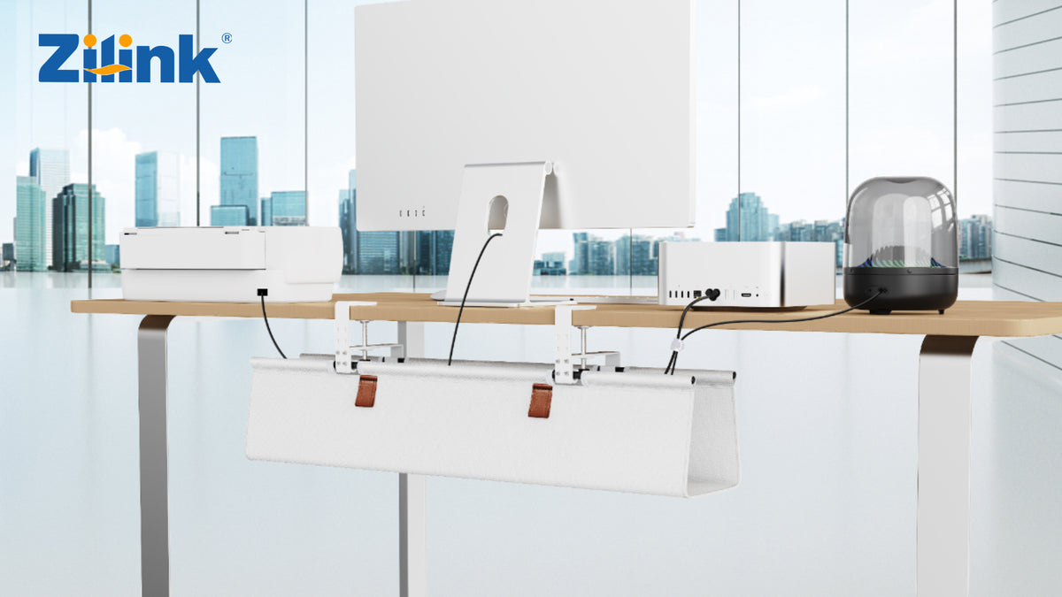 Zilink Under Desk Management Tray Desk Cable Organizer 30 inch - Image 8