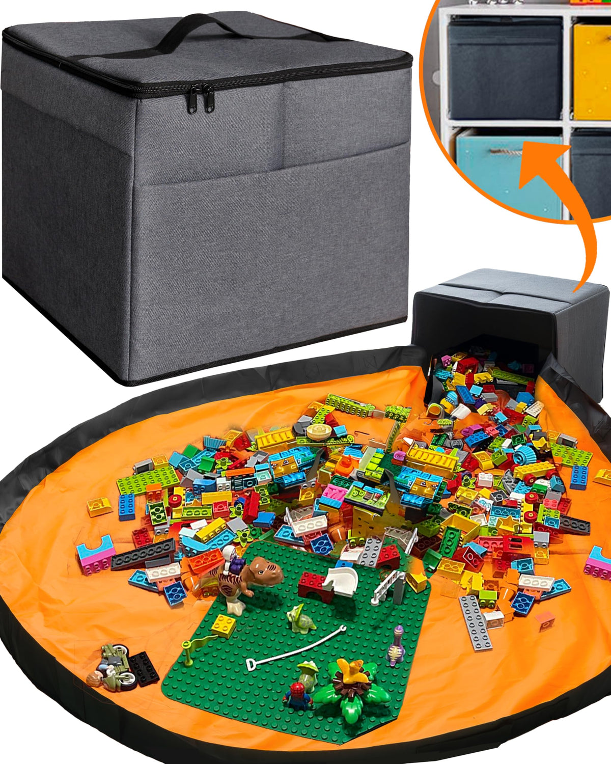 XL Toy Storage Organizer with Play Mat - Storage Bag/Box - Image 1