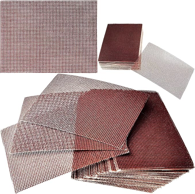 [40 Pack] Grill Cleaning Screens-Griddle Scraping Cleaner Mesh, Removal of Tough Stain on BBQ Grills, Cooktops and Stove Tops for Restaurant, Bars and Home Use (40)