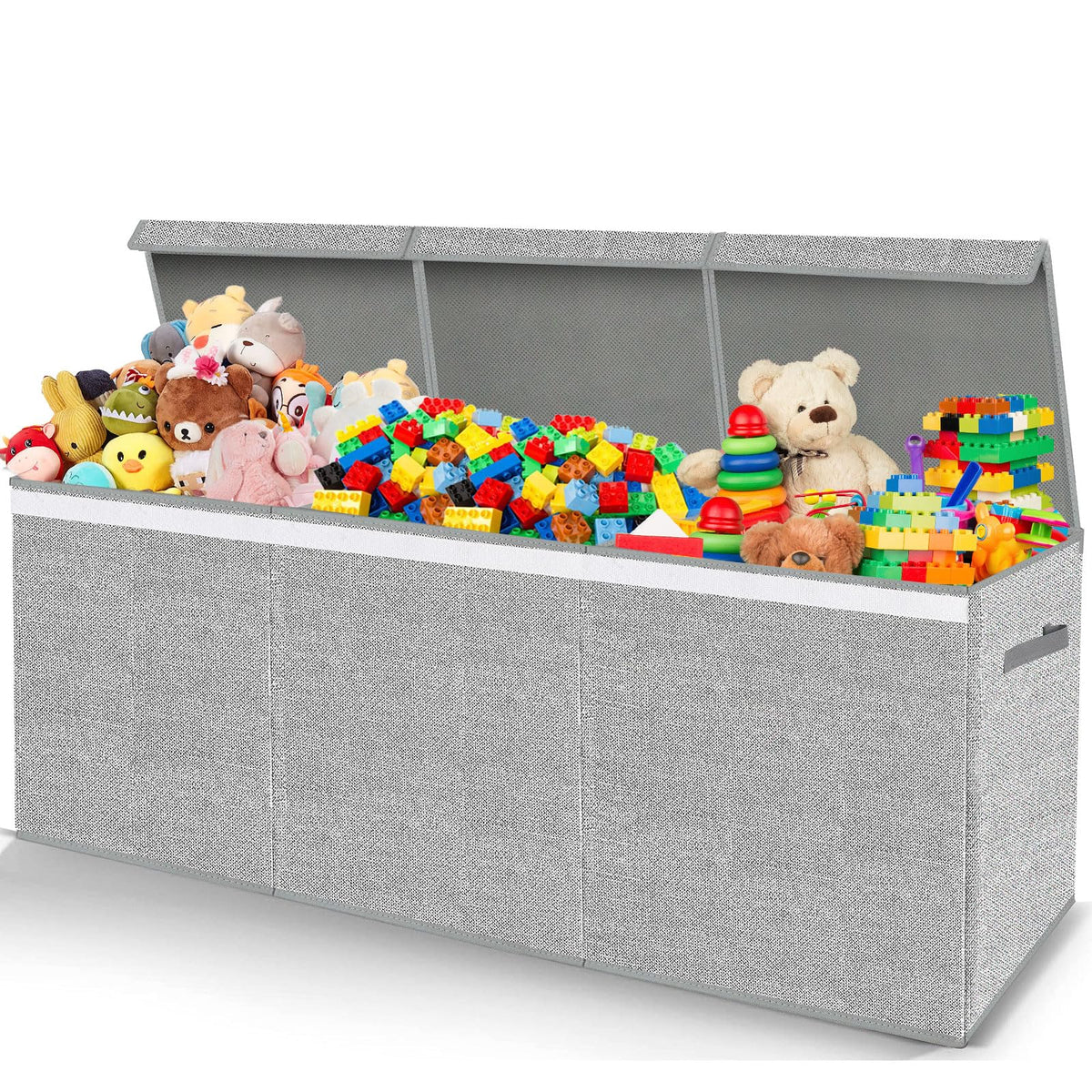 Pantryily Extra Large Toy Box with Lid Foldable Plush Toy - Image 1