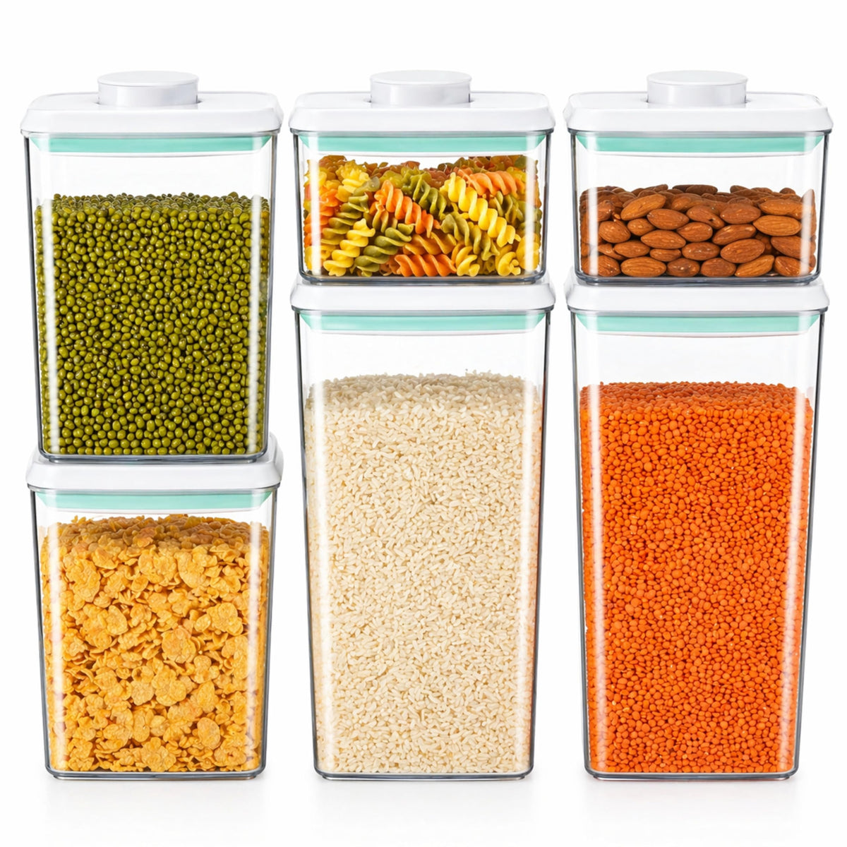 Airtight Food Storage Containers with Lids – 6 Pack - Image 1