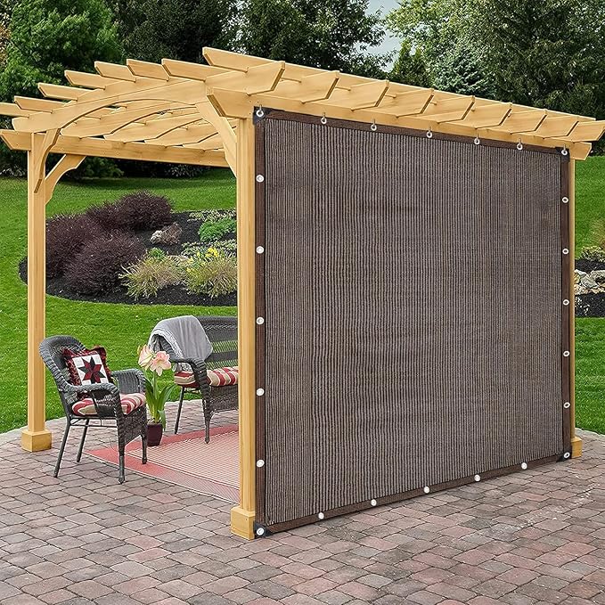 Fence Privacy Screen Balcony Sun Shade Cloth 6'6"x13' 80% Shade Fabric Outdoor Patio Screens Mesh Panels Apartments Railing Cover UV Protection for Backyard Garden Porch Deck