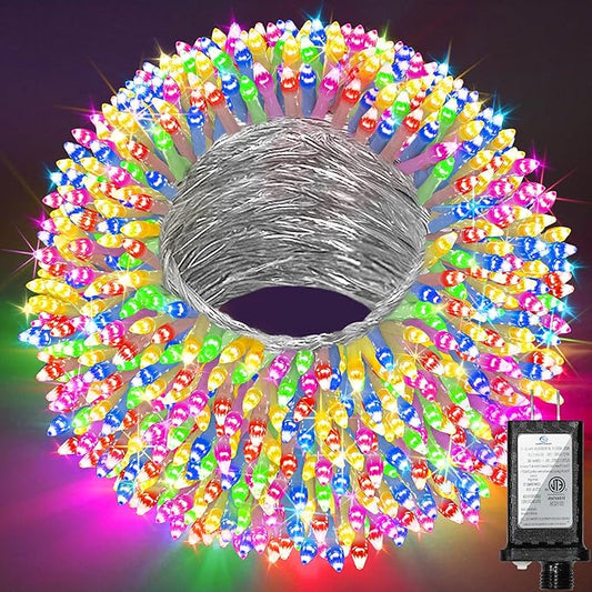 470ft Outdoor Christmas Lights, 1500 LED Super Long String Lights 12 Modes & Timer Memory, Dimmable Outsite Waterproof Light Strings for Xmas Tree Garden Wedding Party Holiday Decorations Multicolor