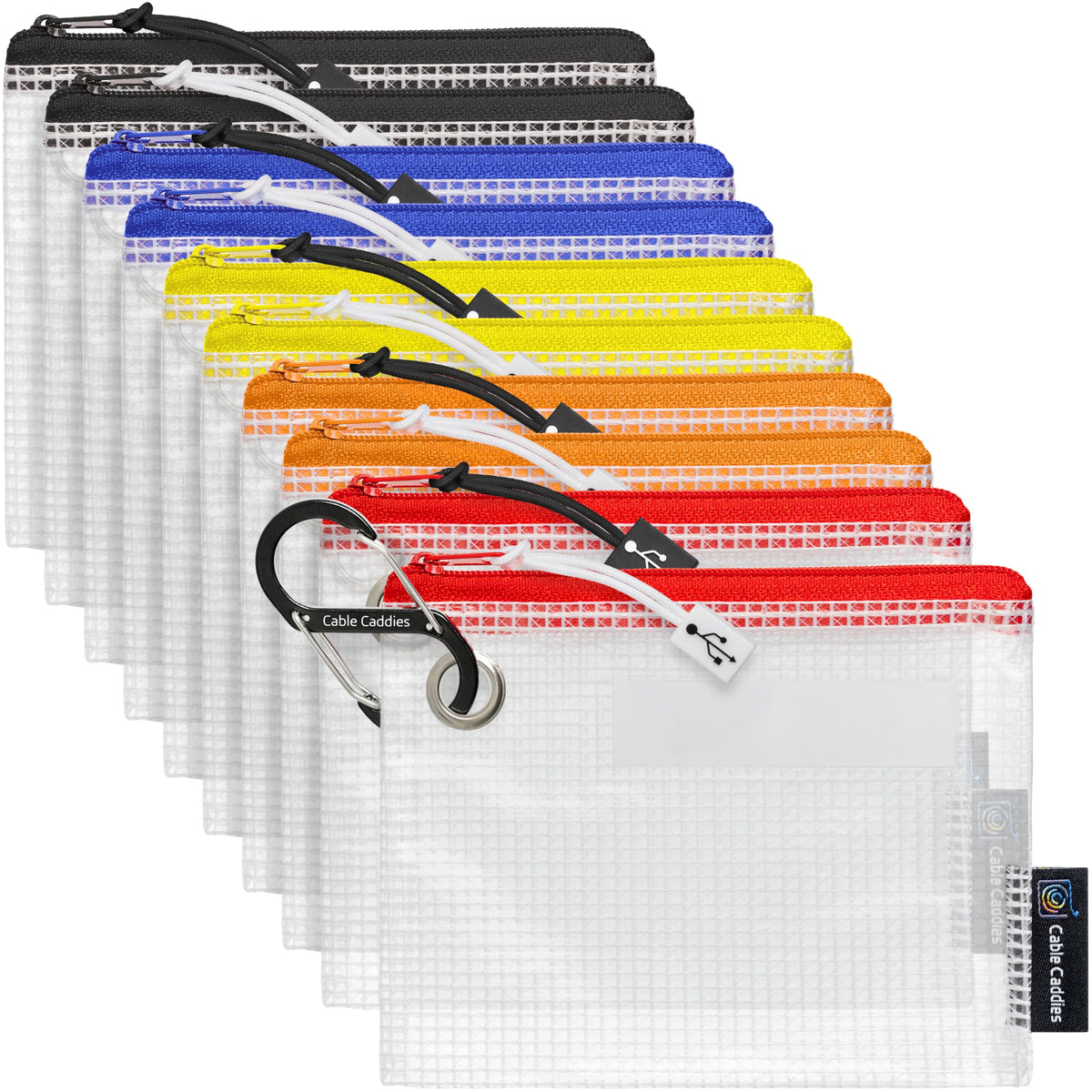 USB Cable Organizer Pouches, Color Coded Travel Cabl | All Products - Image 1