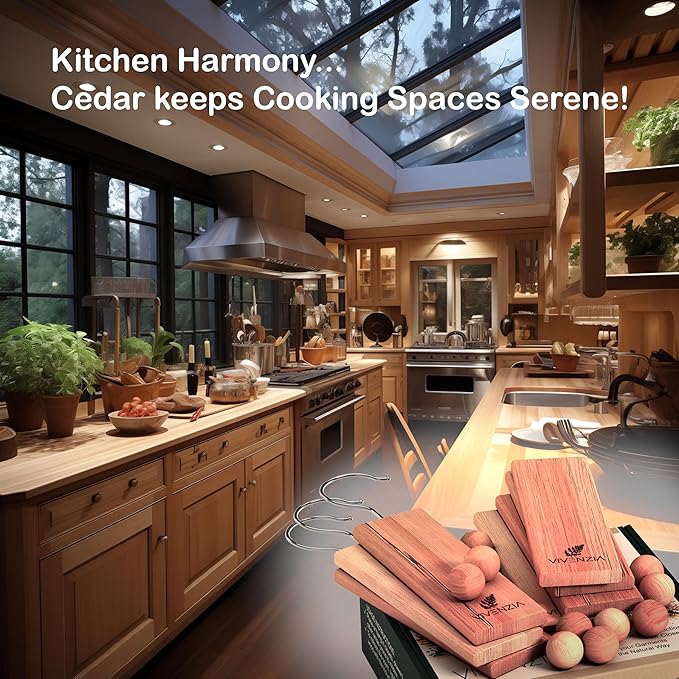 Cedar Blocks for Closet -40 pcs (15 Hang-ups & 25 Balls)- Aromatic Cedar for Closets, Natural Closet Smell Eliminator, Natural Closet Deodorizer, Drawer Fresheners for Dresser.