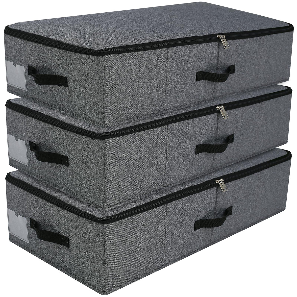 AMJ Large Under Bed Storage Containers, 3 Pack Closet - Image 1