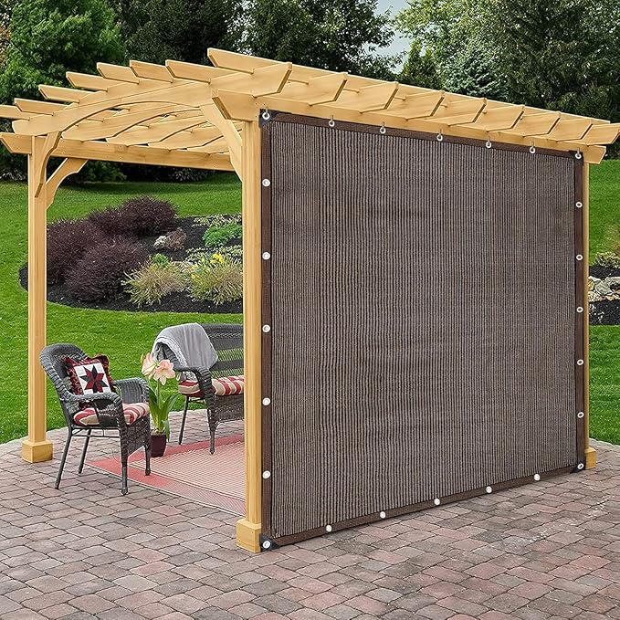 Fence Privacy Screen Balcony Sun Shade Cloth 6'6"x6'6" 80% Shade Fabric Outdoor Patio Screens Mesh Panels Apartments Railing Cover UV Protection for Backyard Garden Porch Deck