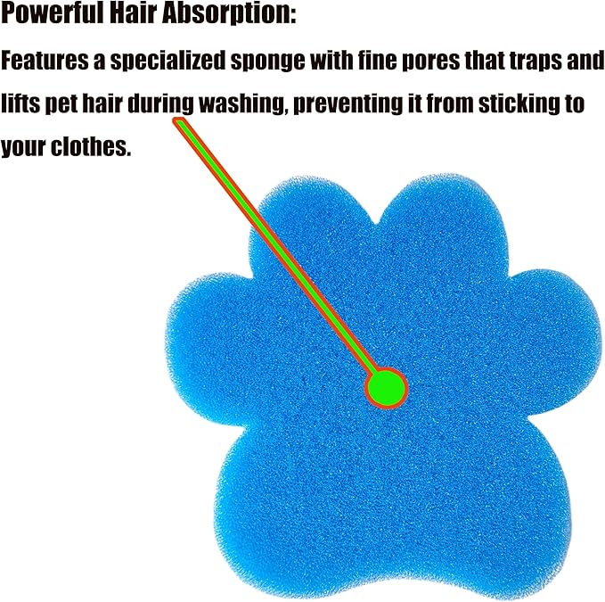 KR. LIF 10 Count Pet Hair Remover for Laundry – Advanced Dog Hair Catcher for Laundry, Washing Machine Dog Hair Catcher Pet Hair Removal Sponge