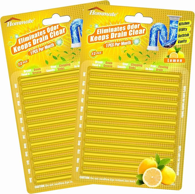 Drain Sticks for Preventing Clogs and Eliminating Smelly Odors - Effective Way to Keep Drains Running Smoothly