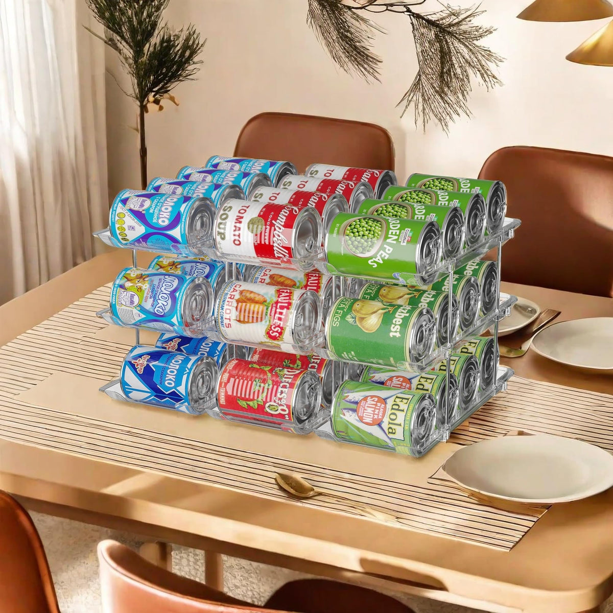 Jsyrjing Can Organizer for Pantry, 3-Tier Stackable Can Dispenser - Image 1