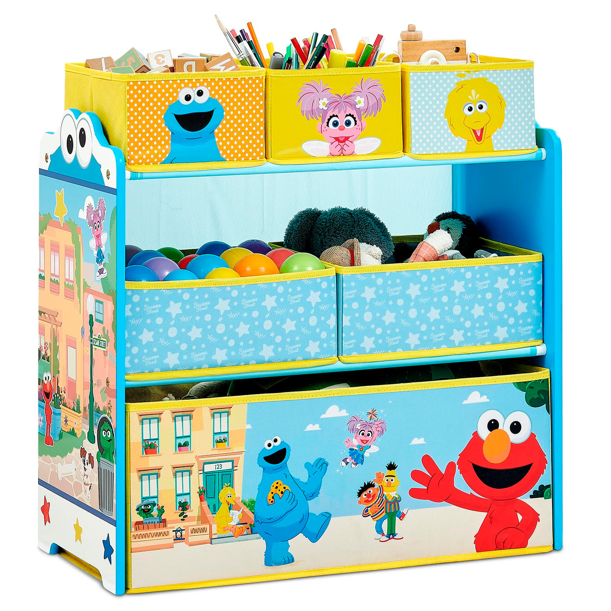 Delta Children - Sesame Street Design & Store 6 Bin Toy - Image 1