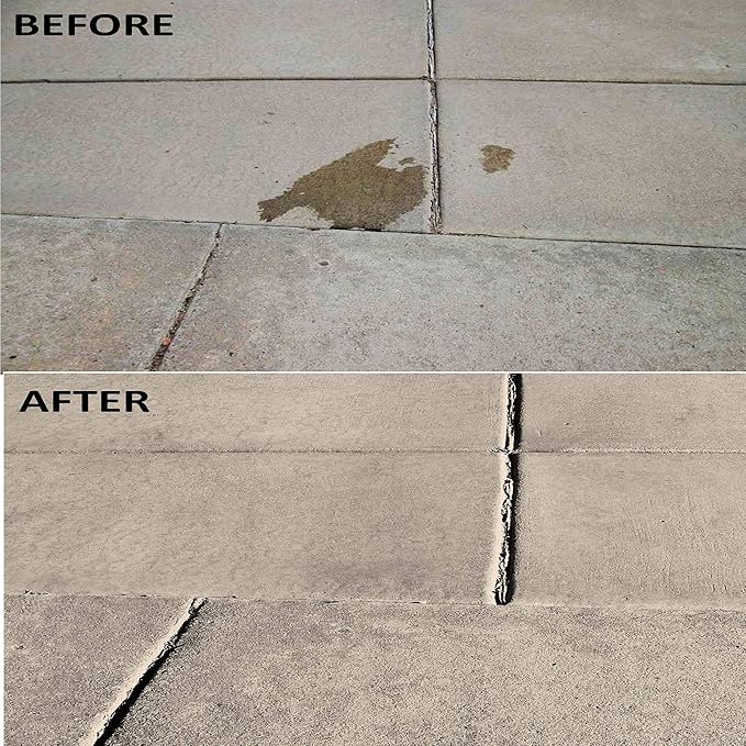 Concrete Oil Stain Remover Eco-Friendly Bio-Remediates and Removes Oil & Grease Stains on Concrete and Asphalt Driveways, Garages, Pavers, Patios, Parking Lots and Streets(2 LB)