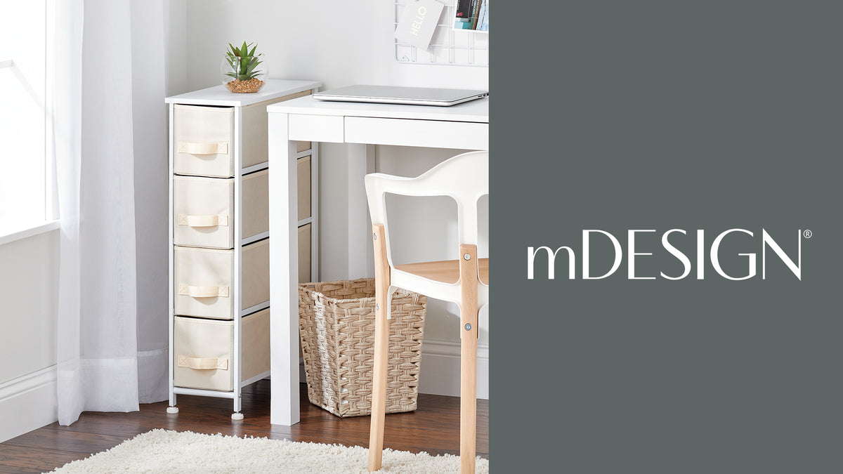 mDesign Narrow Dresser Storage Tower Stand with 4 - Image 8