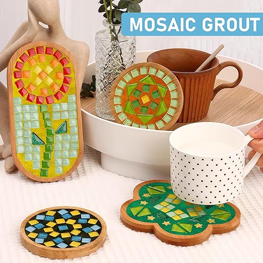 Mosaic Crystal Grout, Mosaics Tile Tools, Mosaic Tile Accessories – Essential for Handmade Grouting and Perfect for DIY Craft Projects (Gold, 6.3oz)