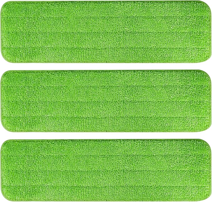 3 Pack Microfiber Cleaning Pads, Reusable Microfiber Mop Pads for 18 Inch Mop, Hardwood Floor Replacement Cleaning Mop Pads, Machine Washes
