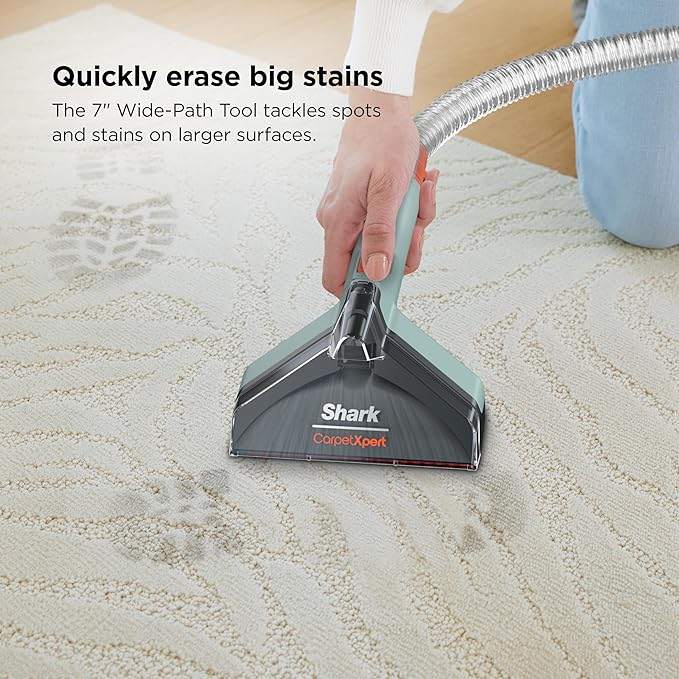 Shark CarpetXpert Upright Carpet, Area Rug & Upholstery Cleaner, Built-In Spot & Stain Remover & XL Tool, Perfect for Pets, Carpet Shampooer, 3 Cleaning Tools, Cleaning Solution, Slate Green, EX151
