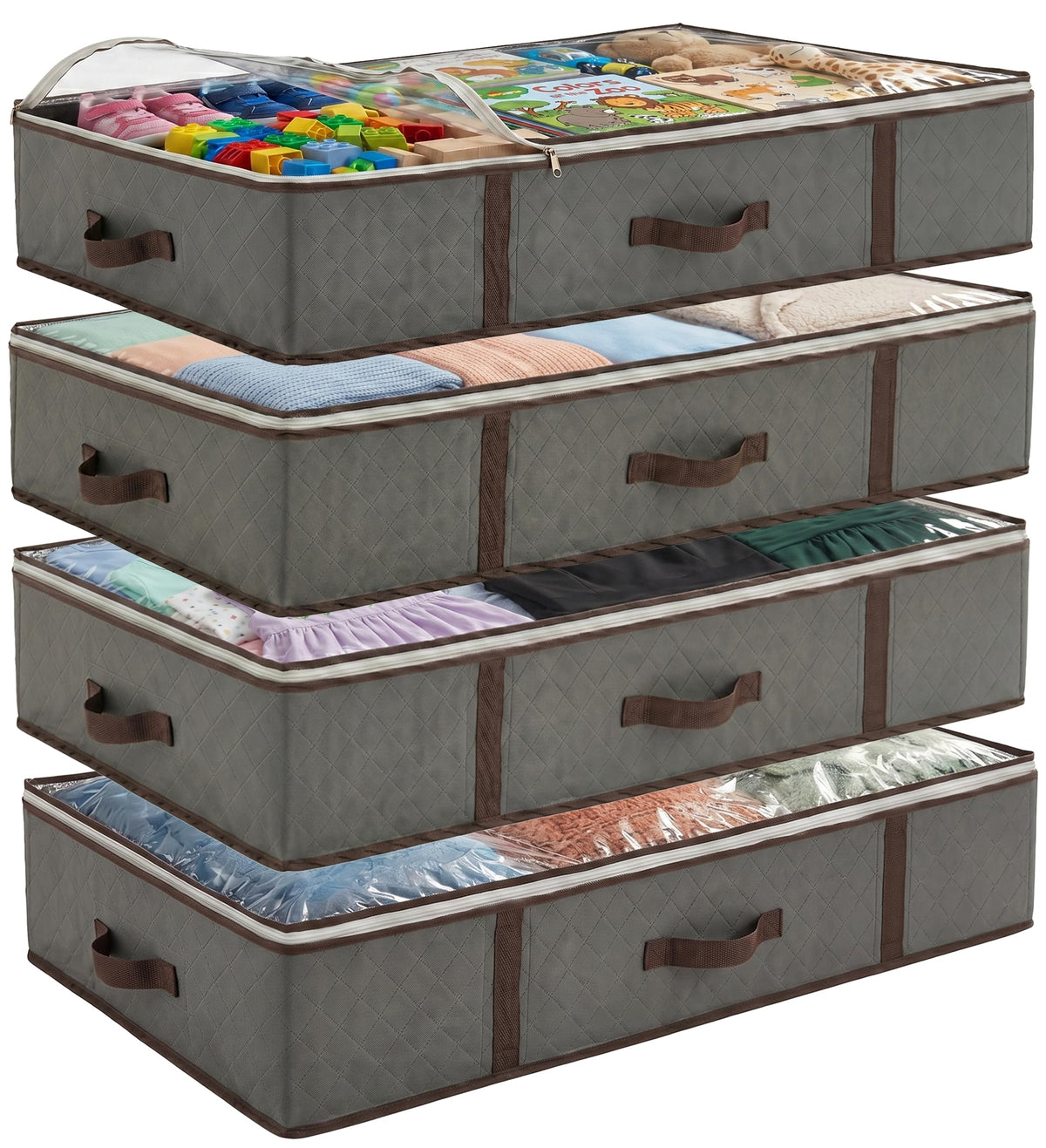 Underbed Storage Bags 4-Pack - Foldable Under Bed St | All Products - Image 1