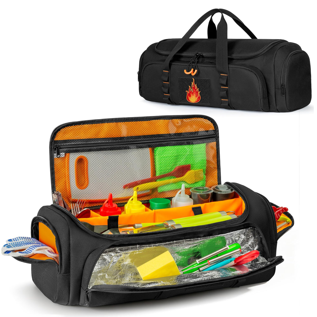 Camp Grill Tool Storage Bag, Portable BBQ Utensil Case - Image 1