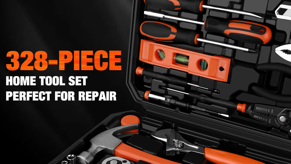 328-Piece Home Tool Kit with Detachable Drawer Storage Case - Image 8