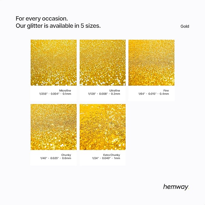 Hemway Gold Glitter Grout Additive 100g Metallic Flakes for Adding Sparkle to Kitchen & Bathroom Tiles | Enhance Your Indoor Grouting Projects with a Durable Sparkly Effect